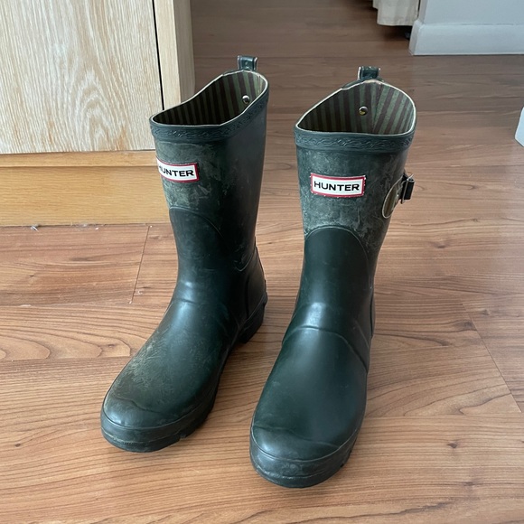 Festival Hunter Rain boots, Fleece socks, EUC! 7/8 - Picture 7 of 16